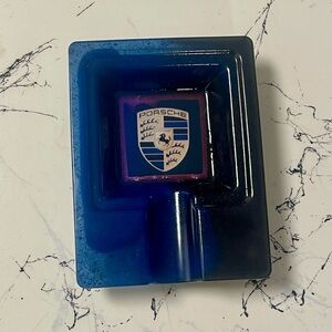 Porsche Blue & Black Luxury Cigar Ashtray | Sports Car Collectible Gift